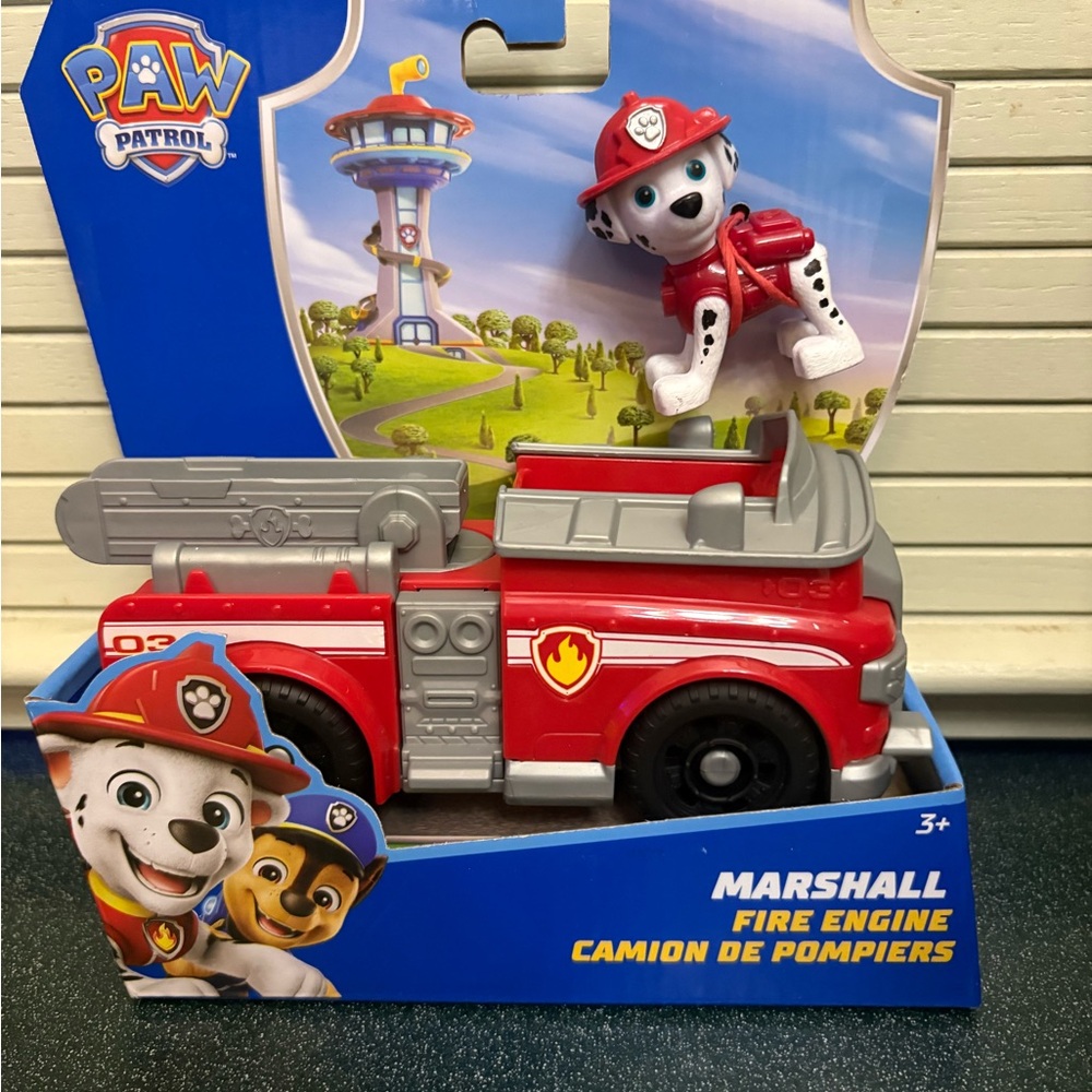 Paw Patrol Marshall Fire Engine Toy - Red and Gray